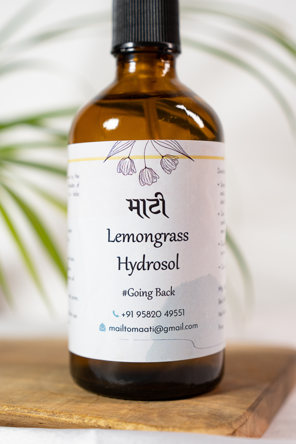 Maati Lemongrass Hydrosol | 100% Pure, Post Workout Mist | Calming for Scalp